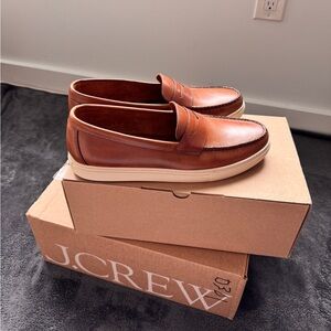 J. Crew Men's Brown Leather Casual Loafers